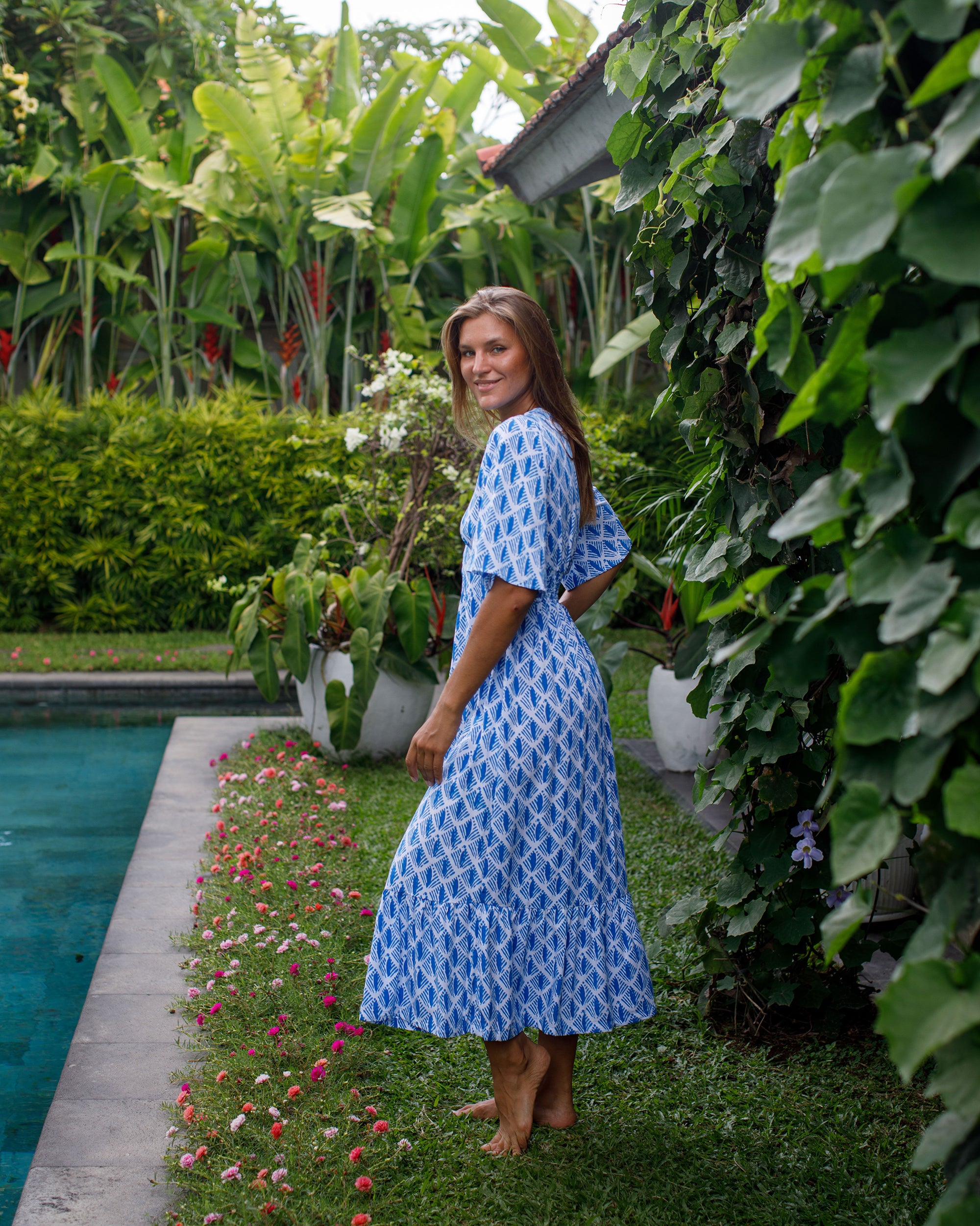 Willa Dress - Malibu Blue Arrow