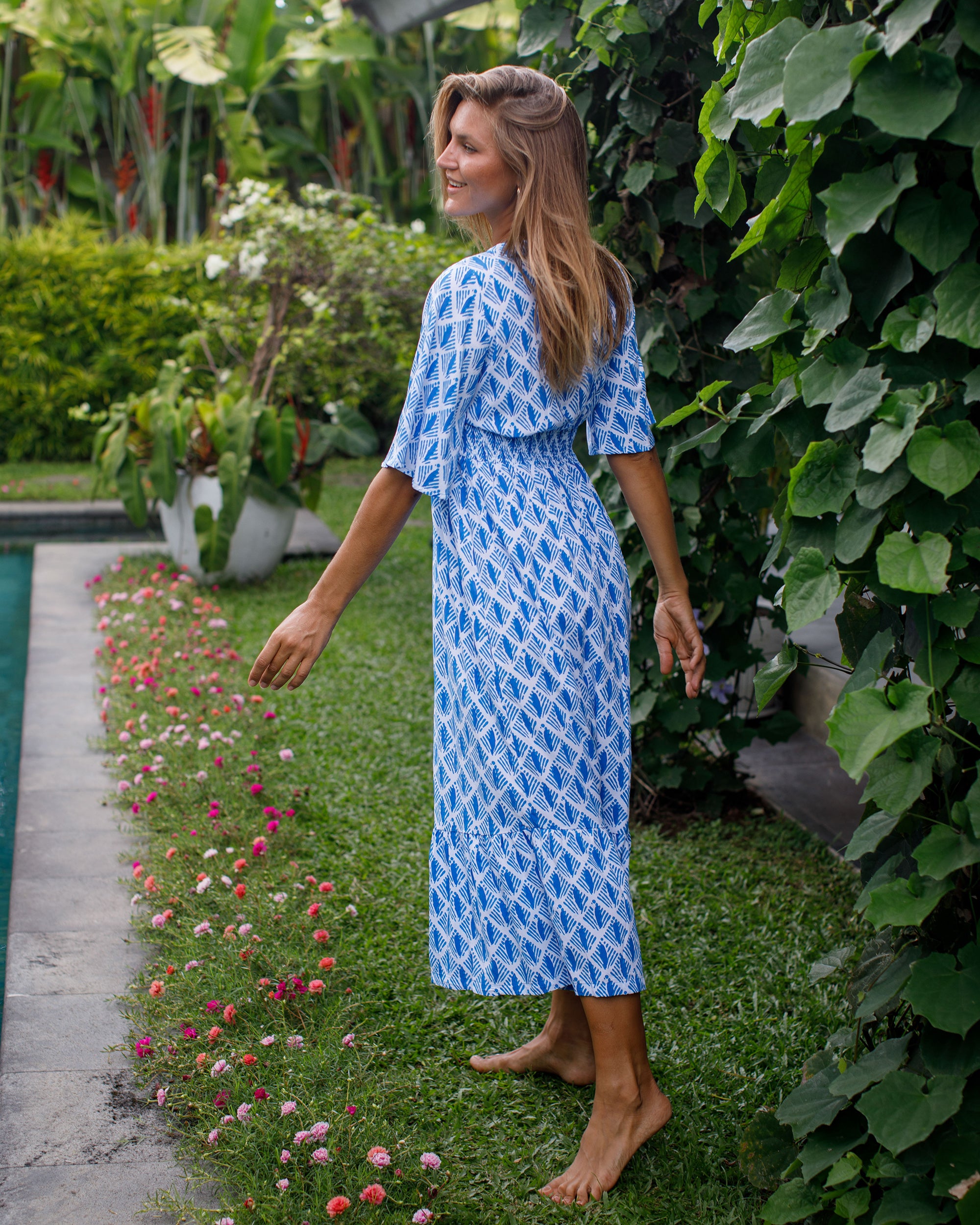 Willa Dress - Malibu Blue Arrow
