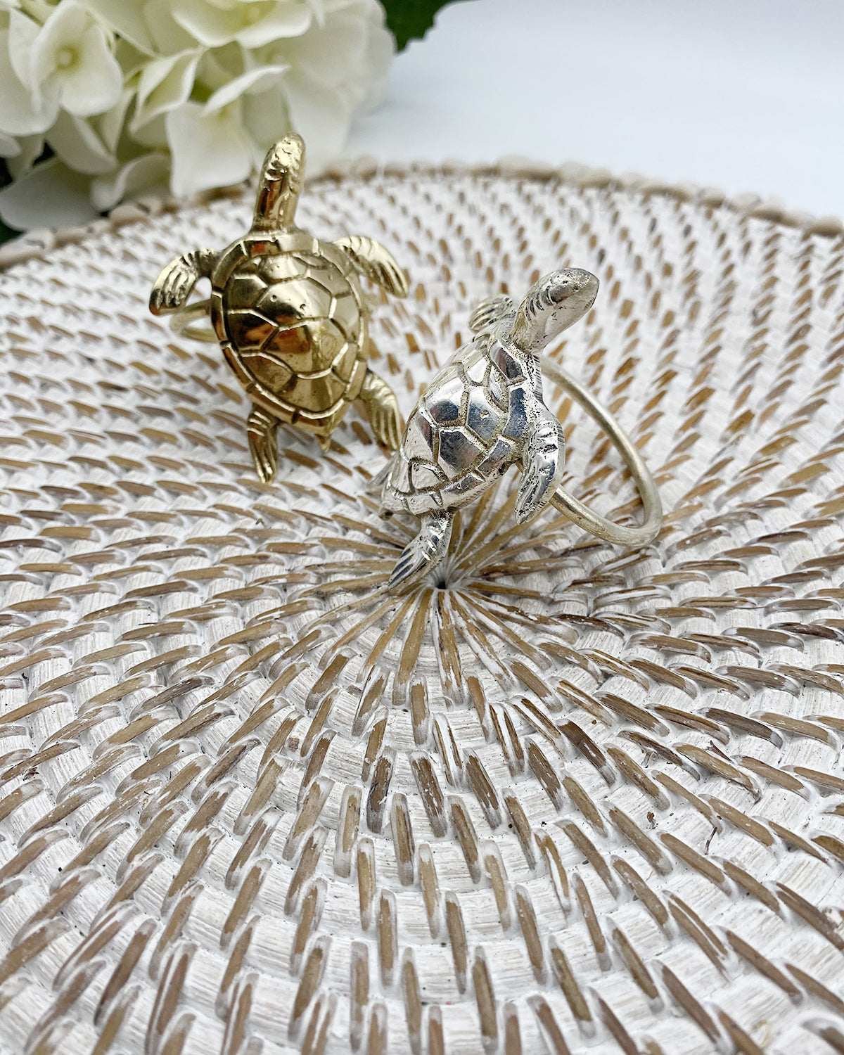 Turtle Napkin Ring Set of 2