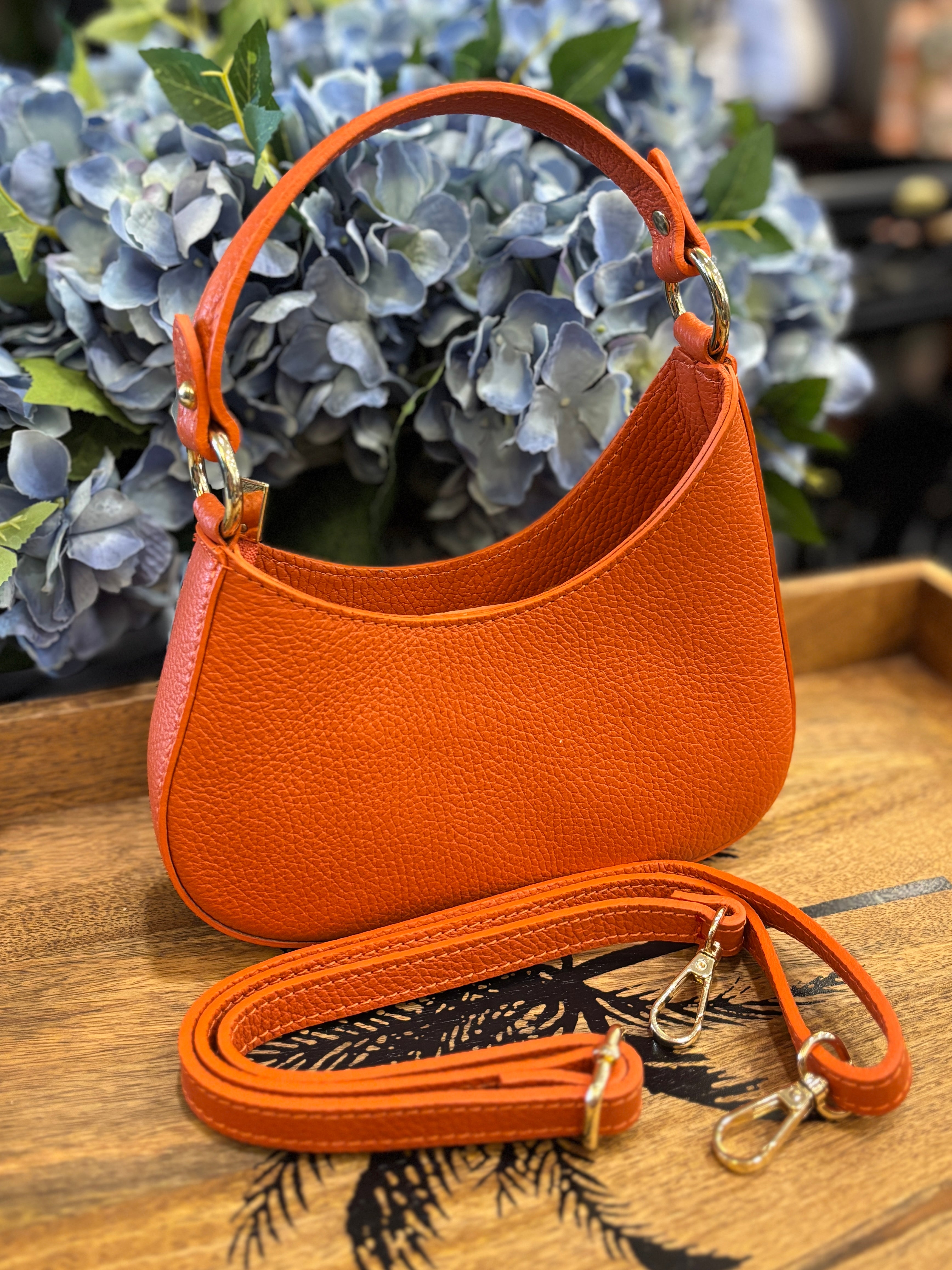 Mini Crescent Bag - Orange