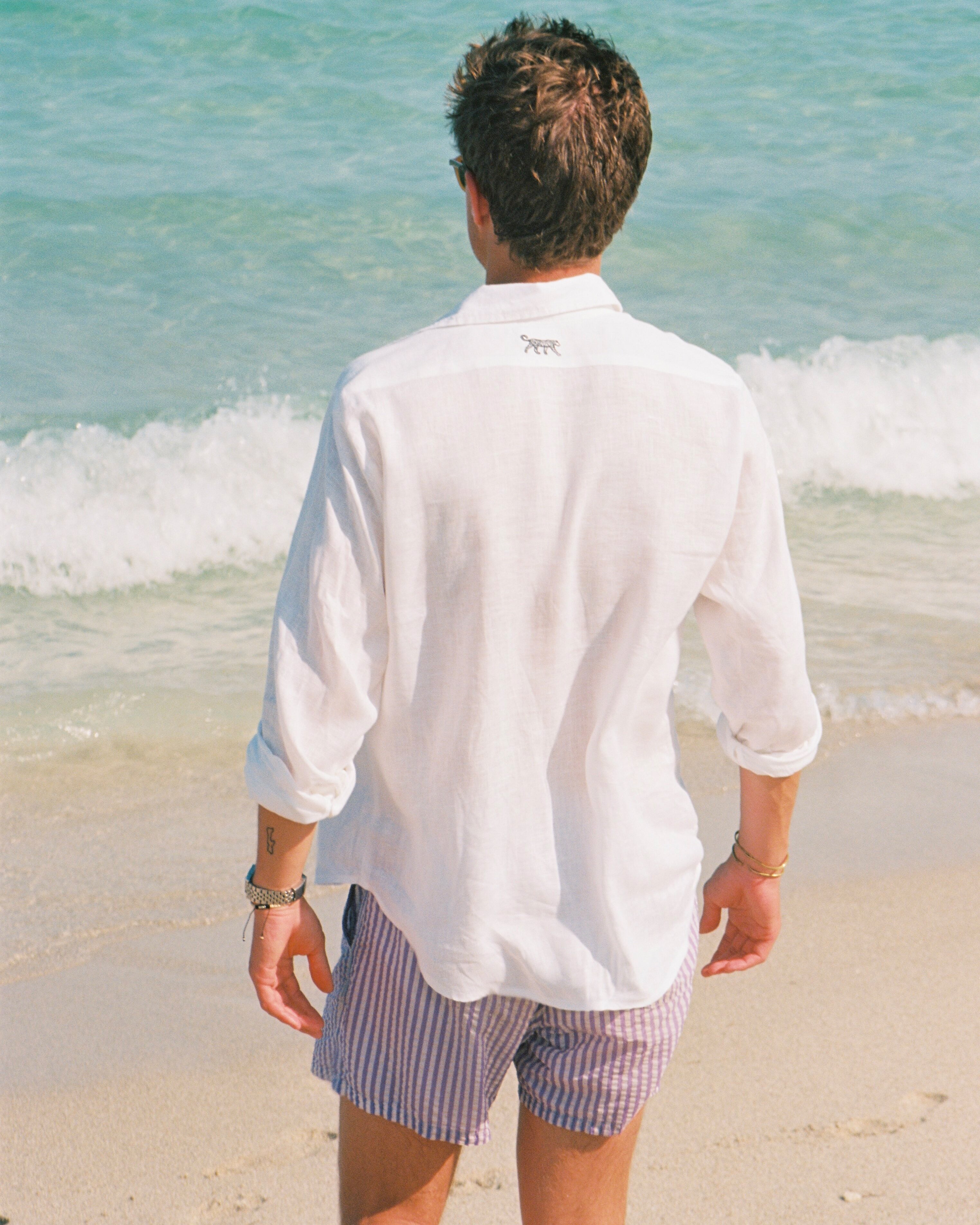 Mustique Men's Linen Shirt - Blanco