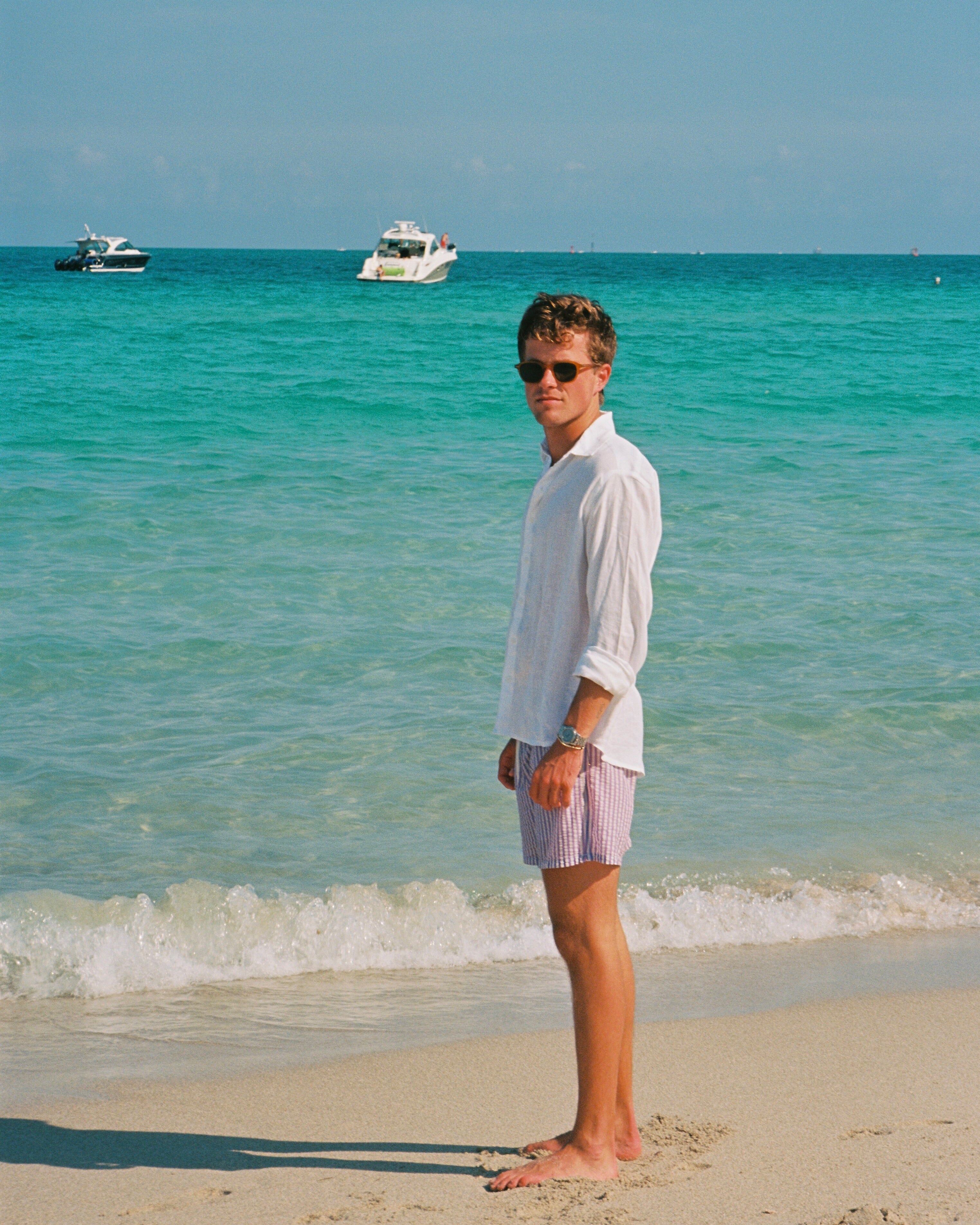 Mustique Men's Linen Shirt - Blanco