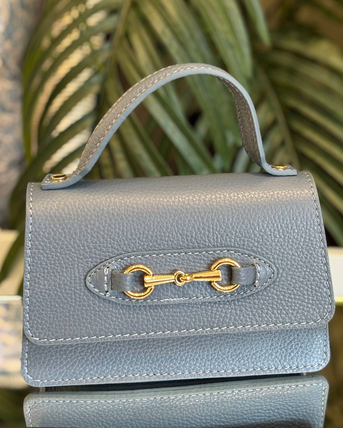 Versailles Leather Bag - Denim Blue