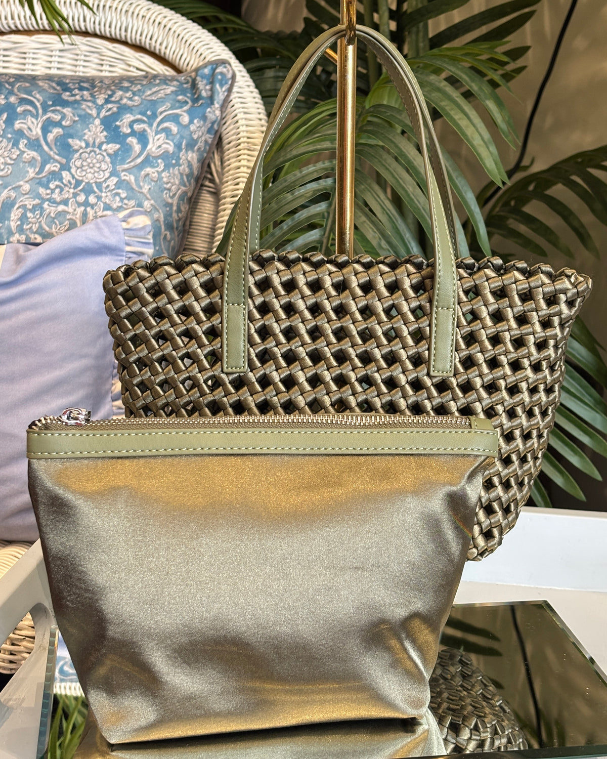 Astra Woven Tote - Khaki