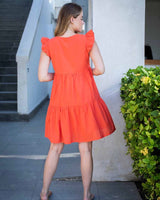 Astrid Dress - Orange Cotton