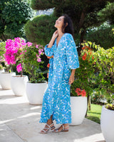 Beatrice Dress - Cobalt Poppy