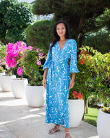 Beatrice Dress - Cobalt Poppy