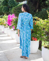 Beatrice Dress - Cobalt Poppy