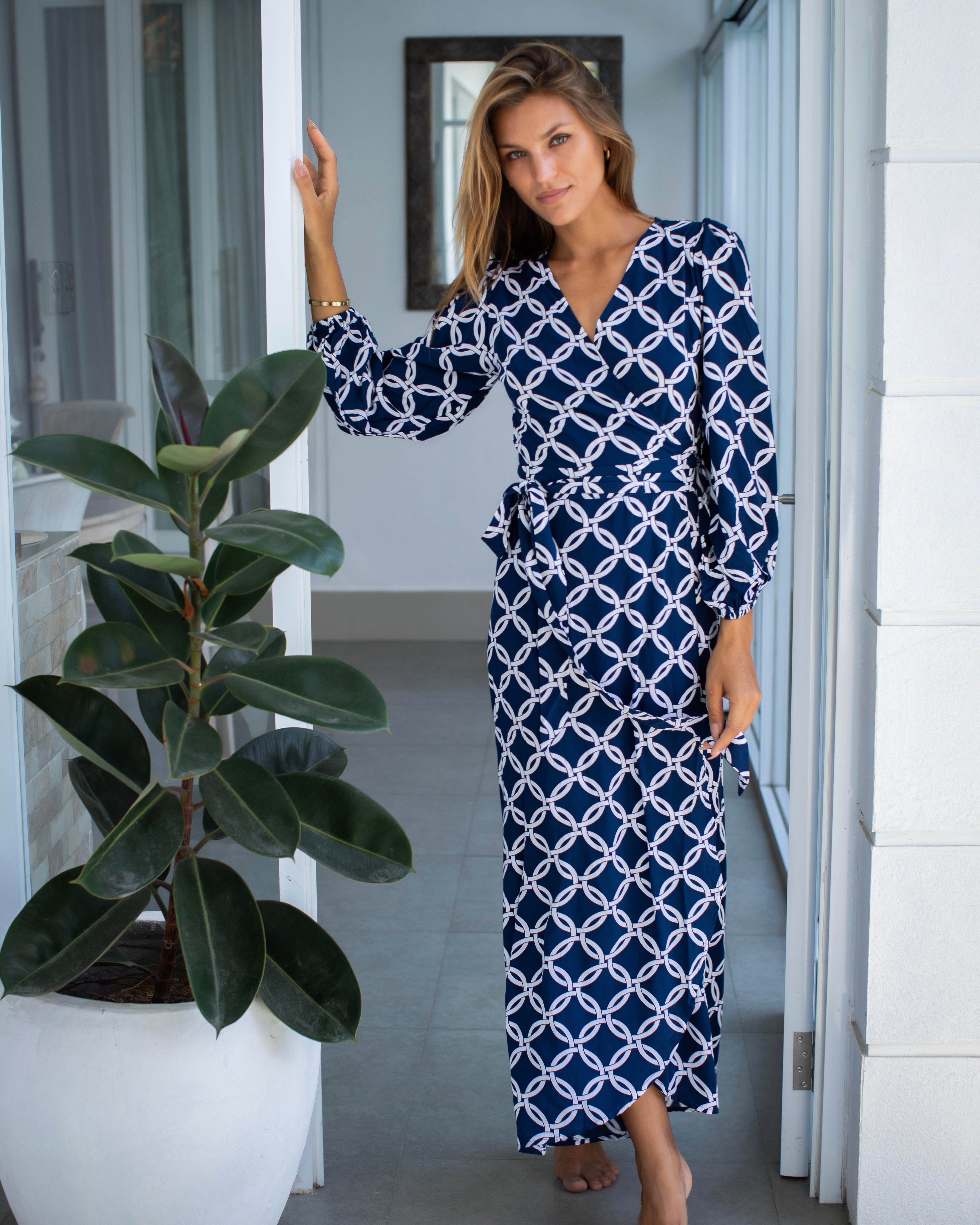 Beatrice Dress - Navy Large Olympic Circle