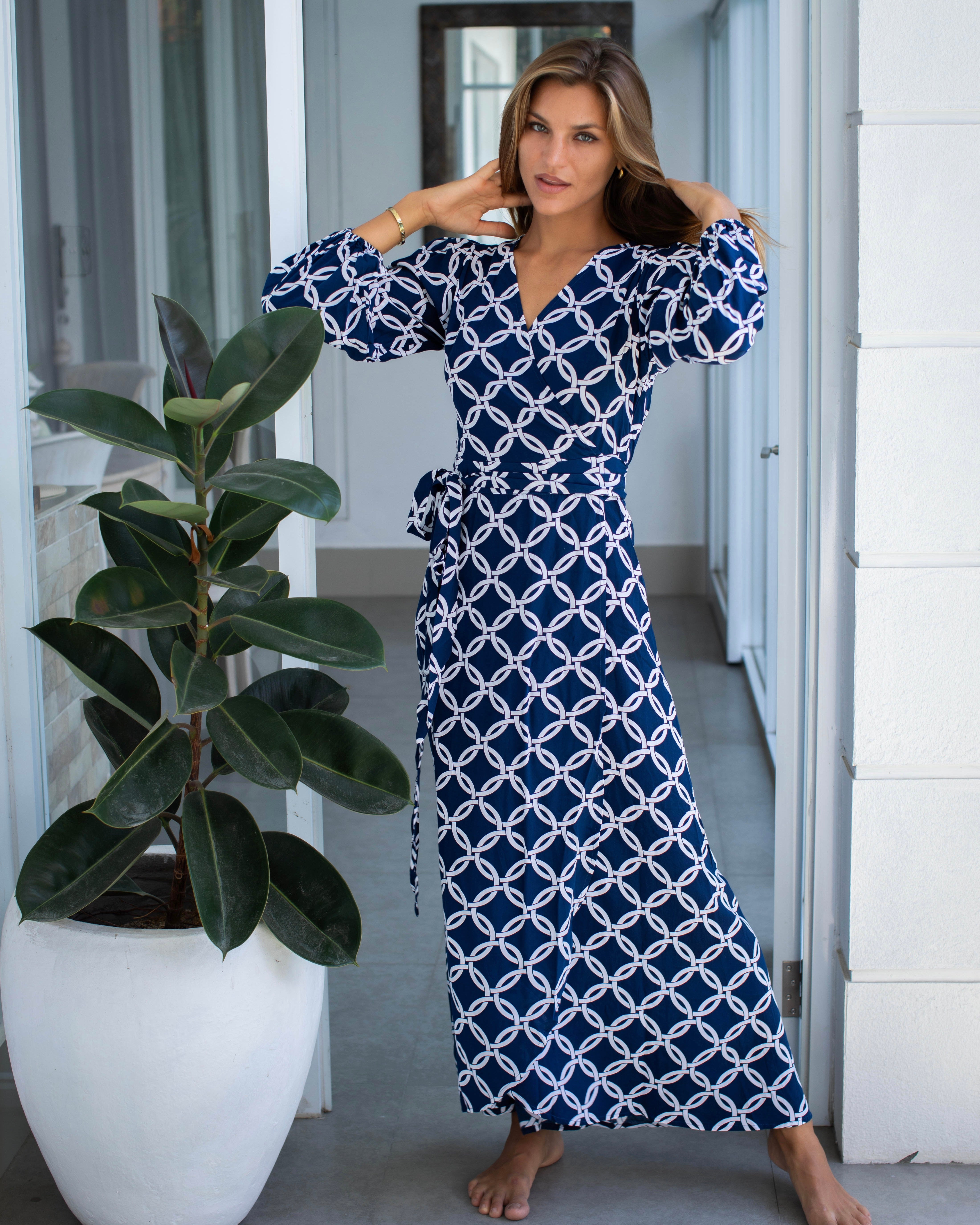 Beatrice Dress - Navy Large Olympic Circle