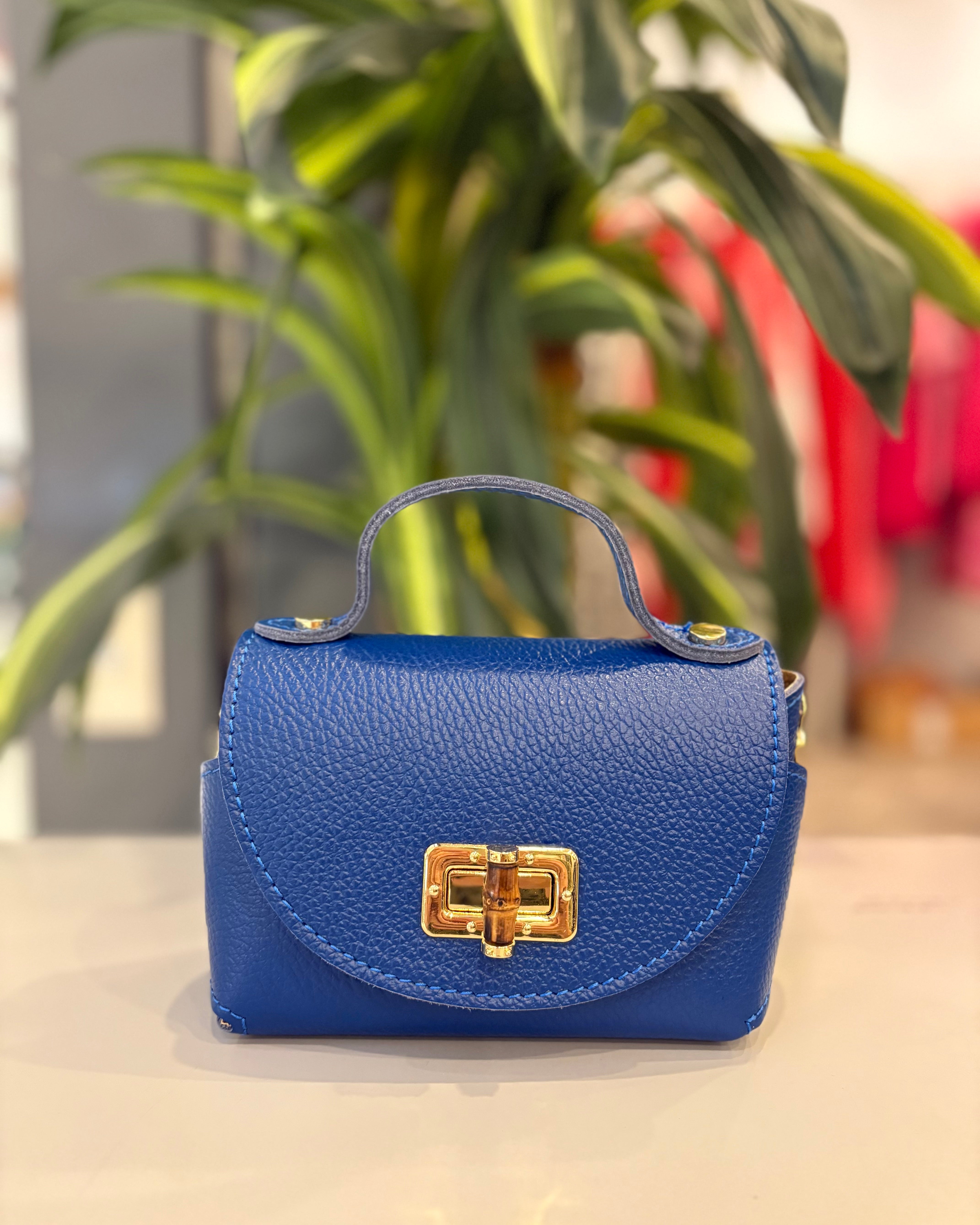 Bella Mini Leather Bag - Cobalt