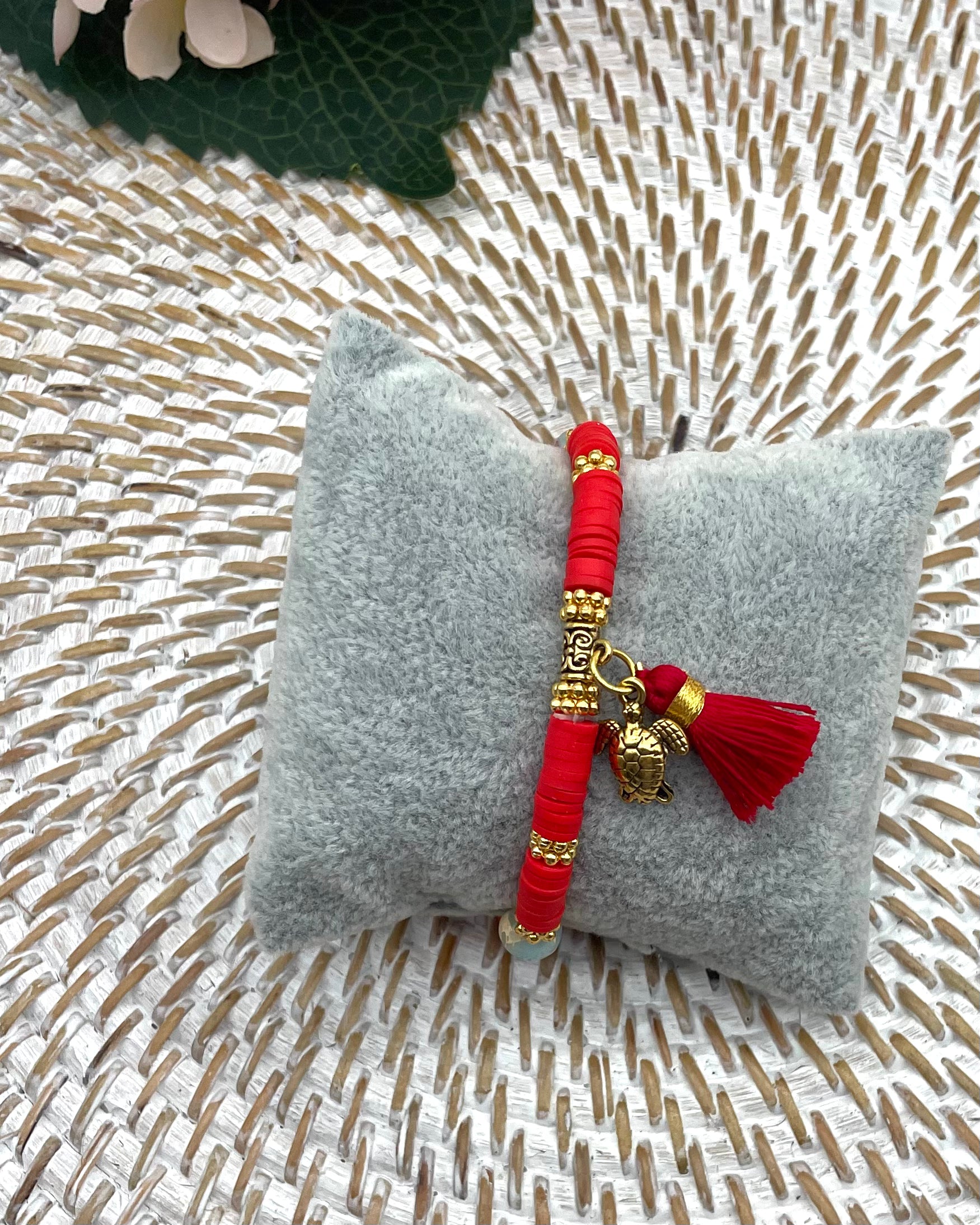 Benoa Tassel Bracelet - Red