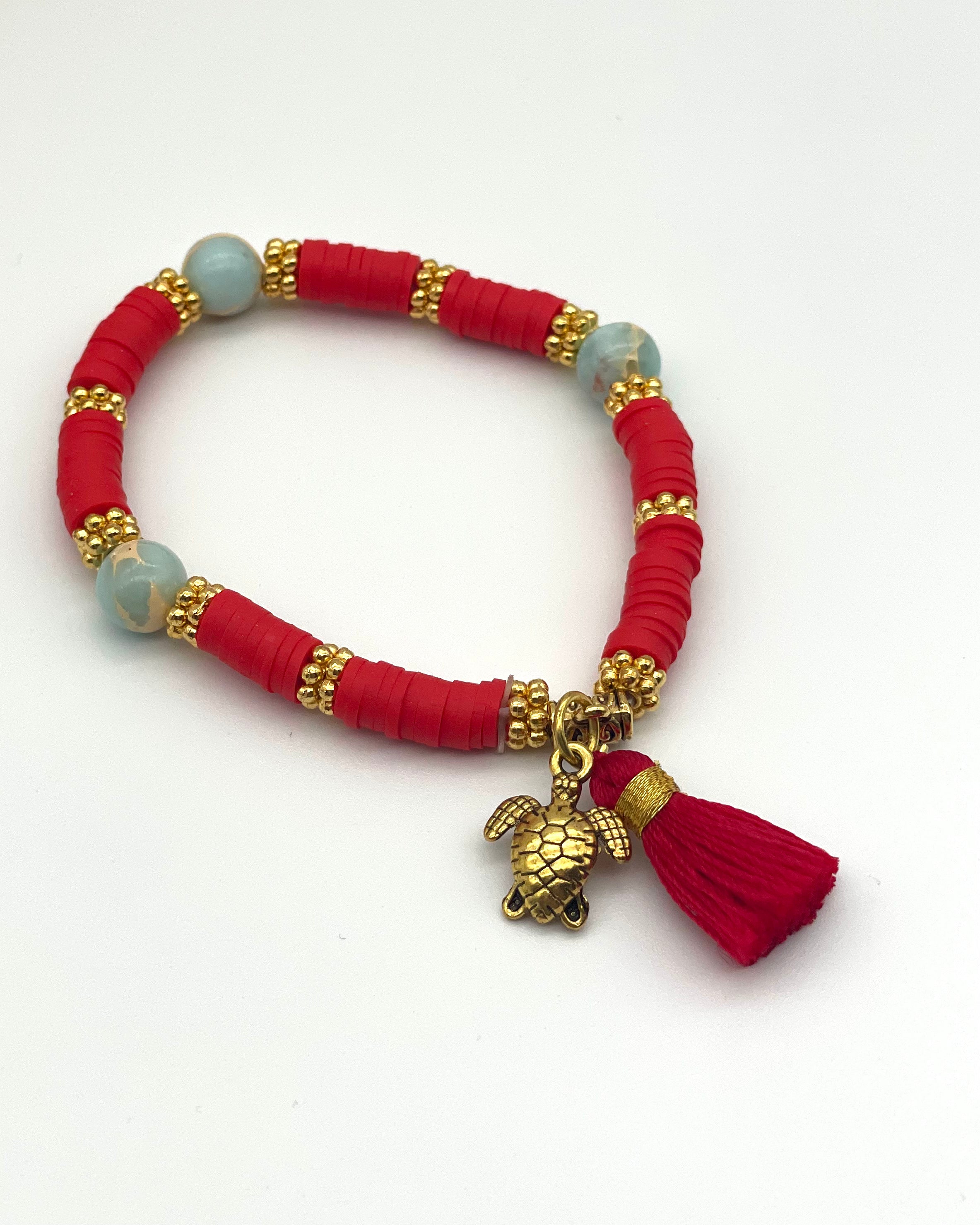 Benoa Tassel Bracelet - Red