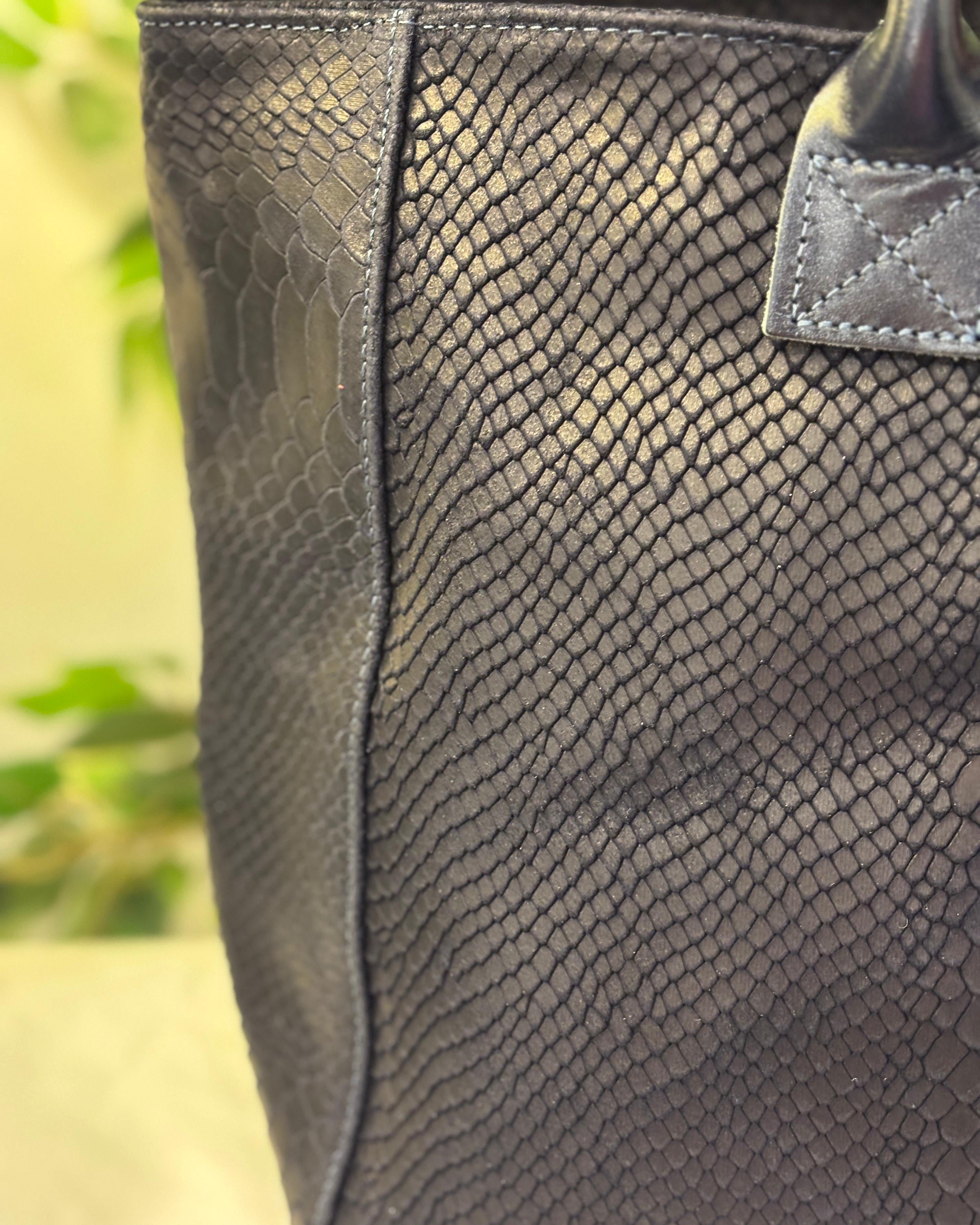 Bolsena Leather Tote Bag - Black