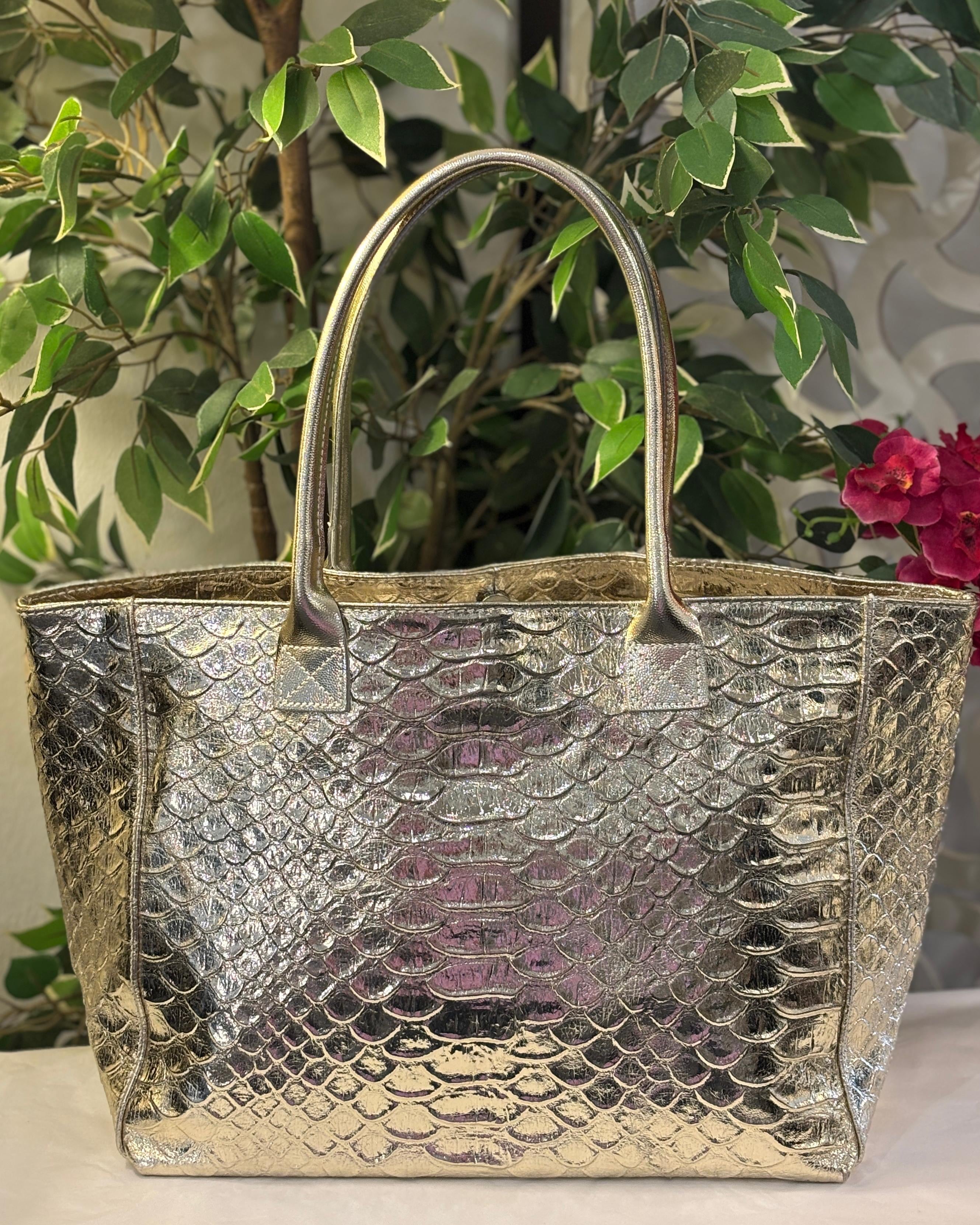 Bolsena Leather Tote Bag - Gold