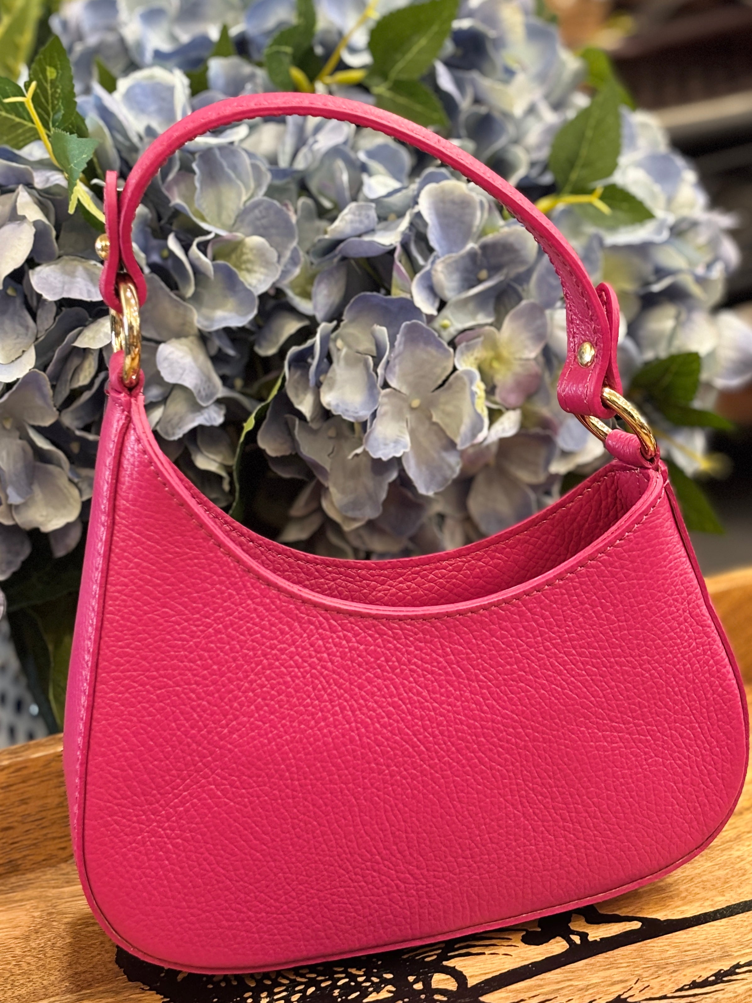 Mini Crescent Bag - Fuchsia