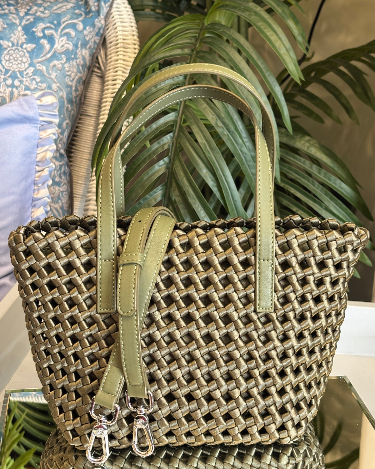 Astra Woven Tote - Khaki