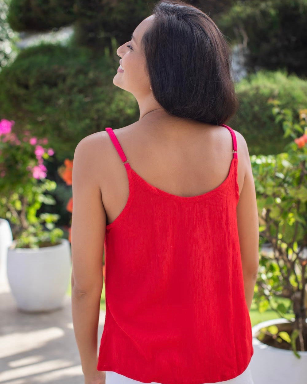 Clara Top - Red/Fuchsia