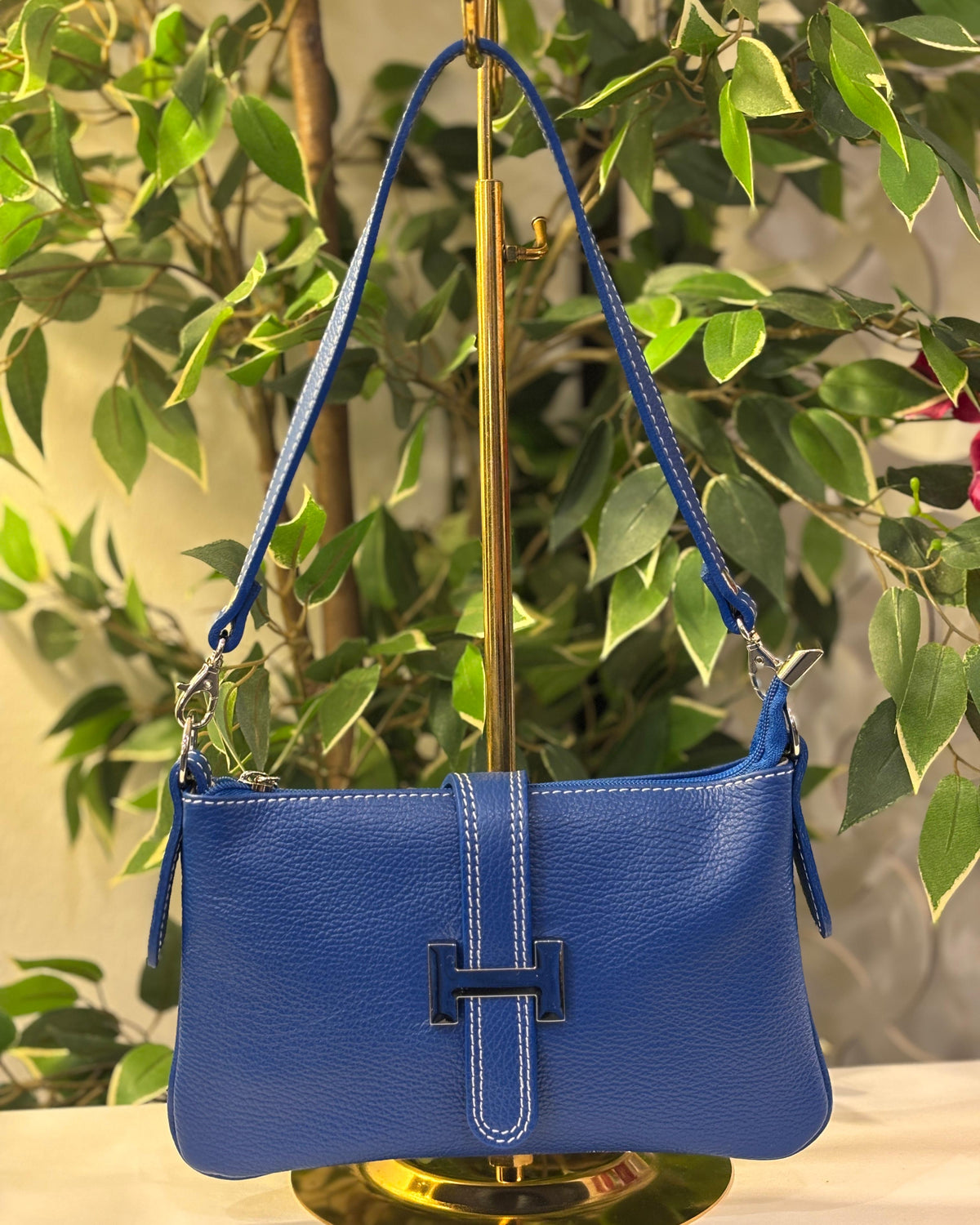 Calvi Leather Bag - Cobalt