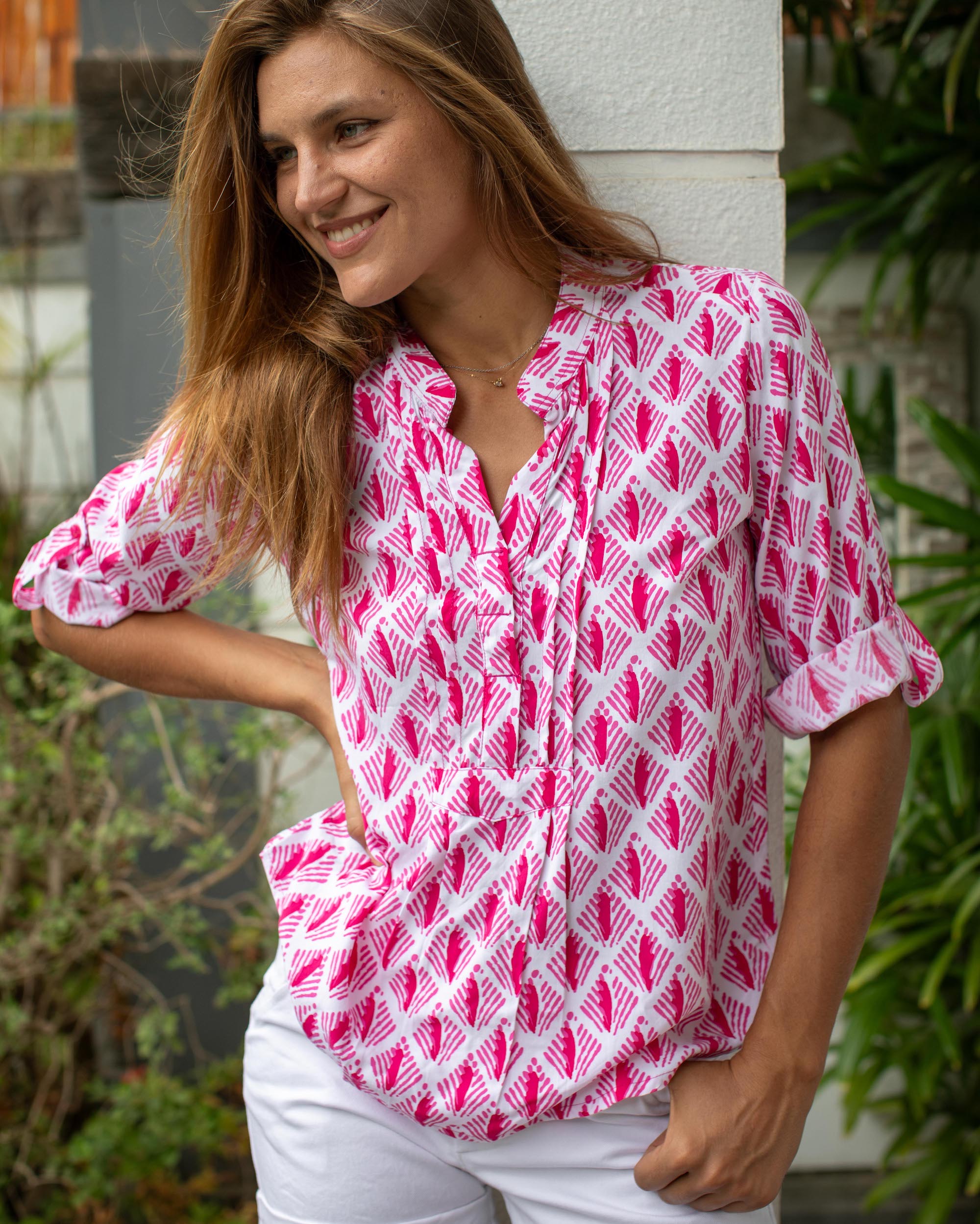 Carlie Top - Pink Arrow
