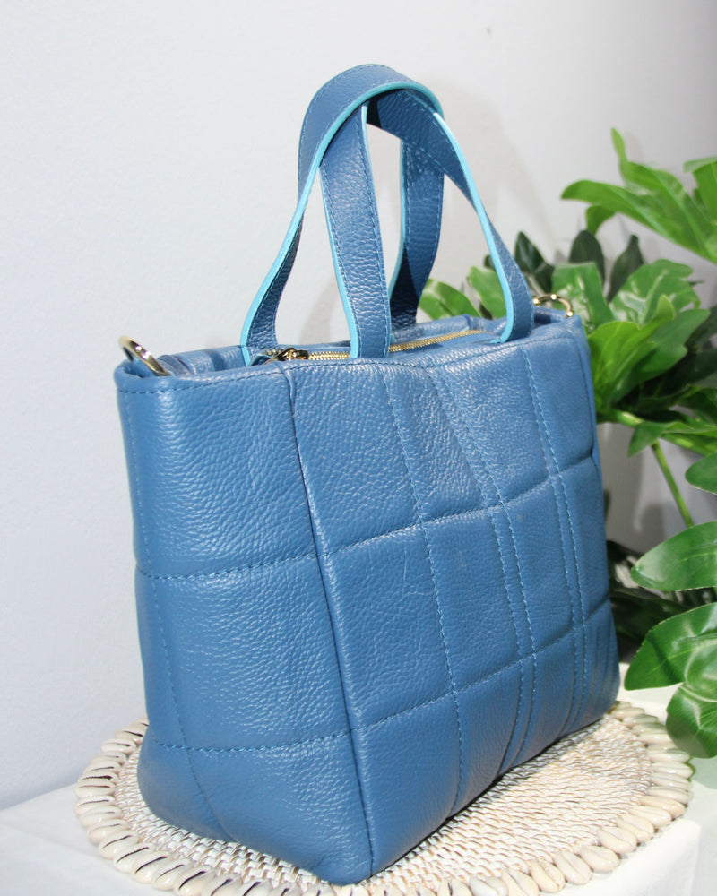Carolina Quilted Bag - Denim Blue