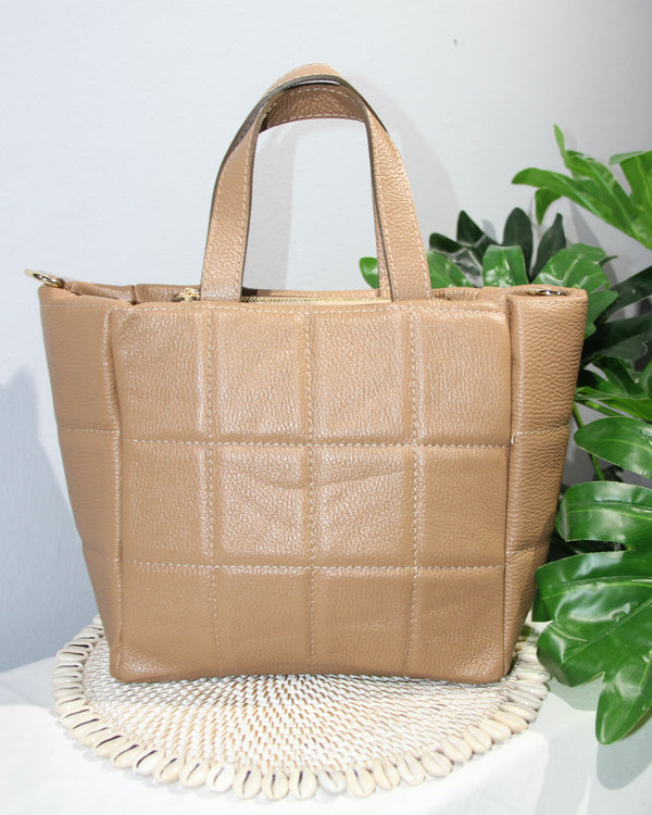 Carolina Quilted Bag - Tan