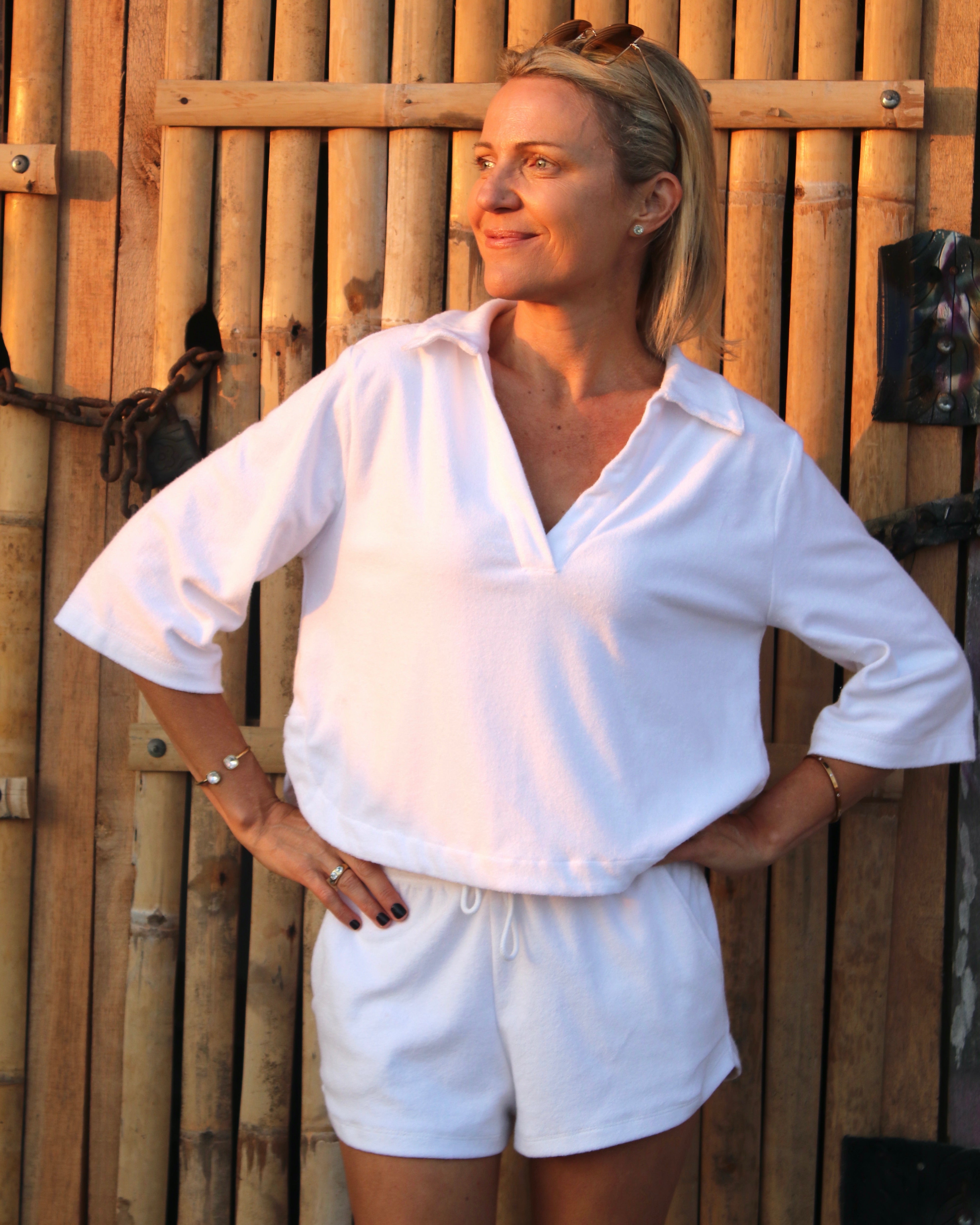 Cici Top - White Terry Towelling