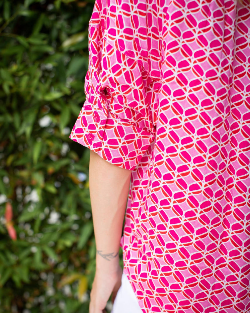 Claudia Top - Pink Ribbon Bamboo