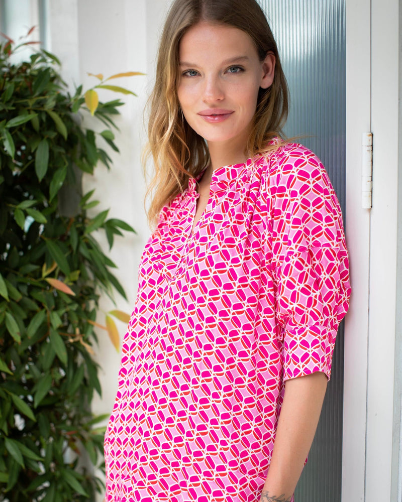 Claudia Top - Pink Ribbon Bamboo