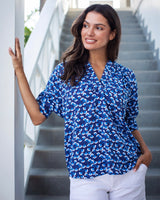 Claudia Top - Navy Ginkgo