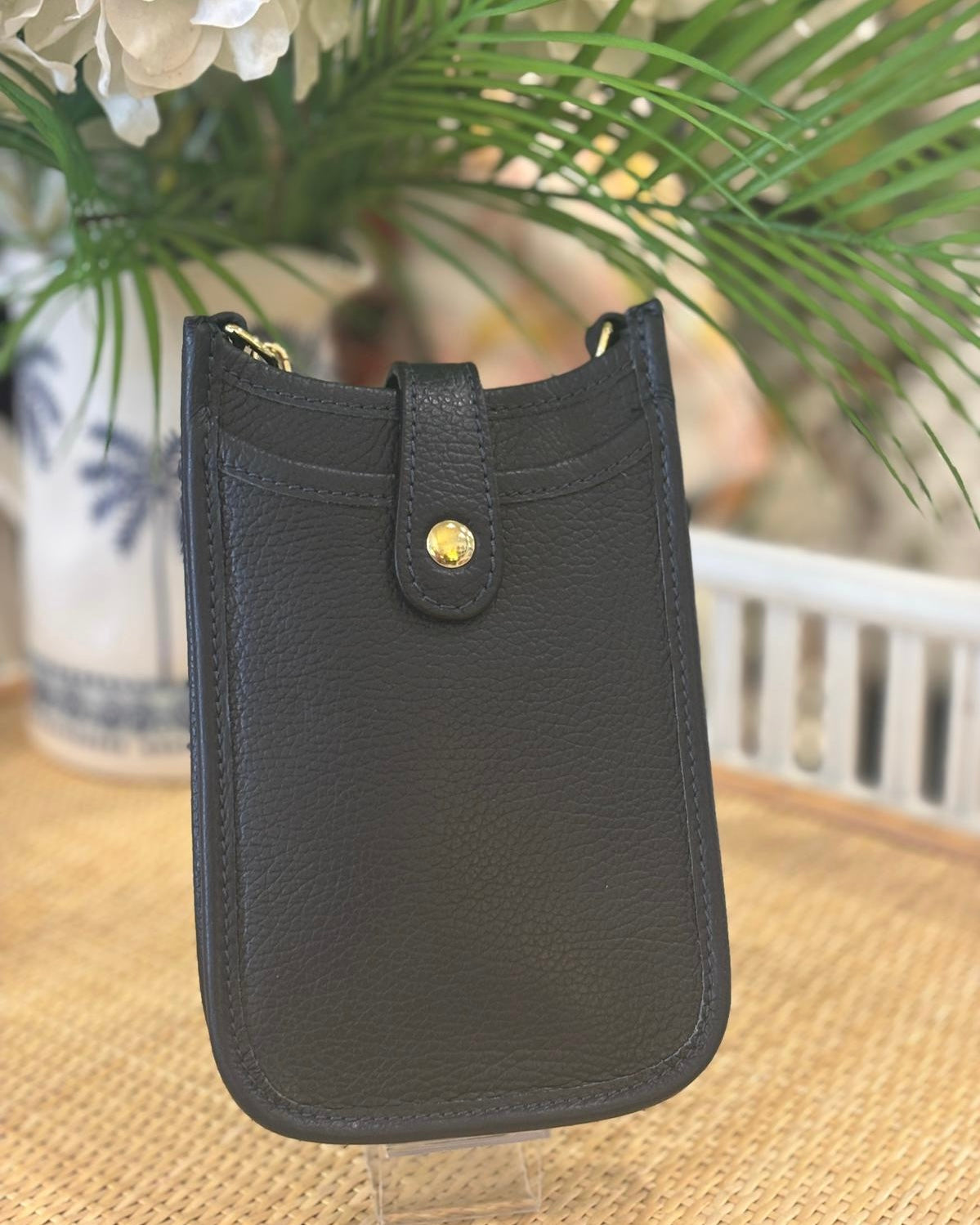 Cortona Leather Phone Bag - Navy