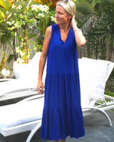 Cosima Dress - Midnight Blue Crinkle