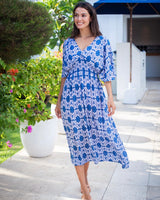 Daniella Dress - Navy Dahlia