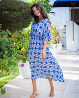 Daniella Dress - Navy Dahlia