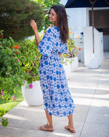 Daniella Dress - Navy Dahlia