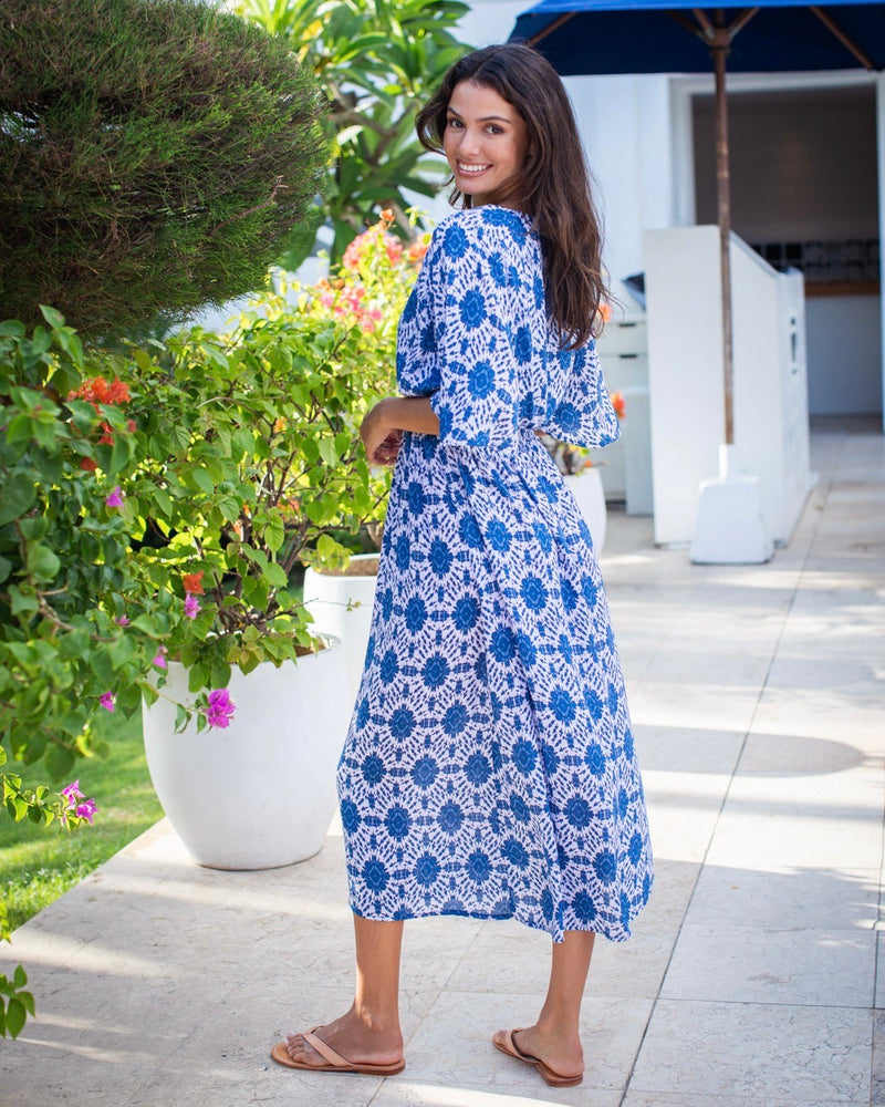 Daniella Dress - Navy Dahlia