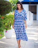 Daniella Dress - Navy Dahlia