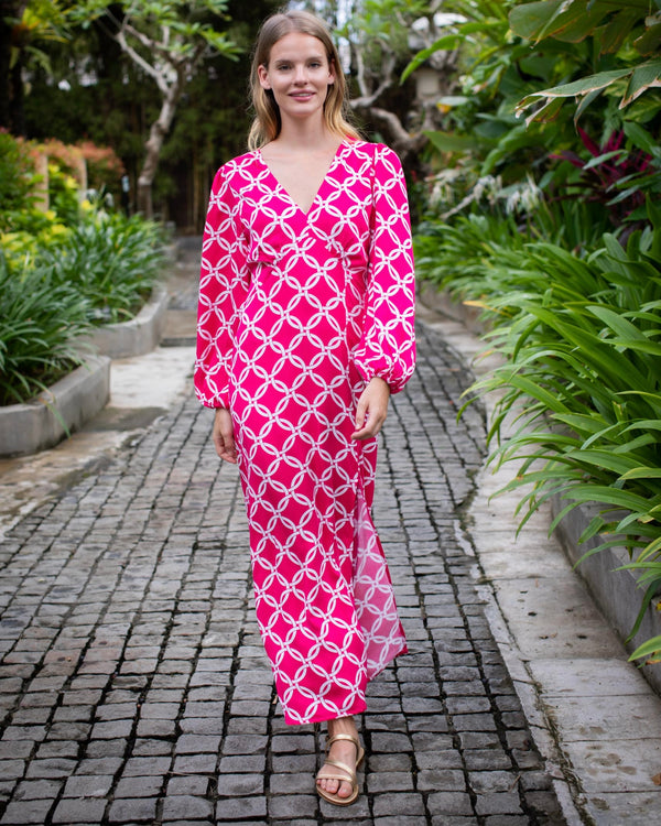 Darcy Dress - Fuchsia Large Olympic Bamboo