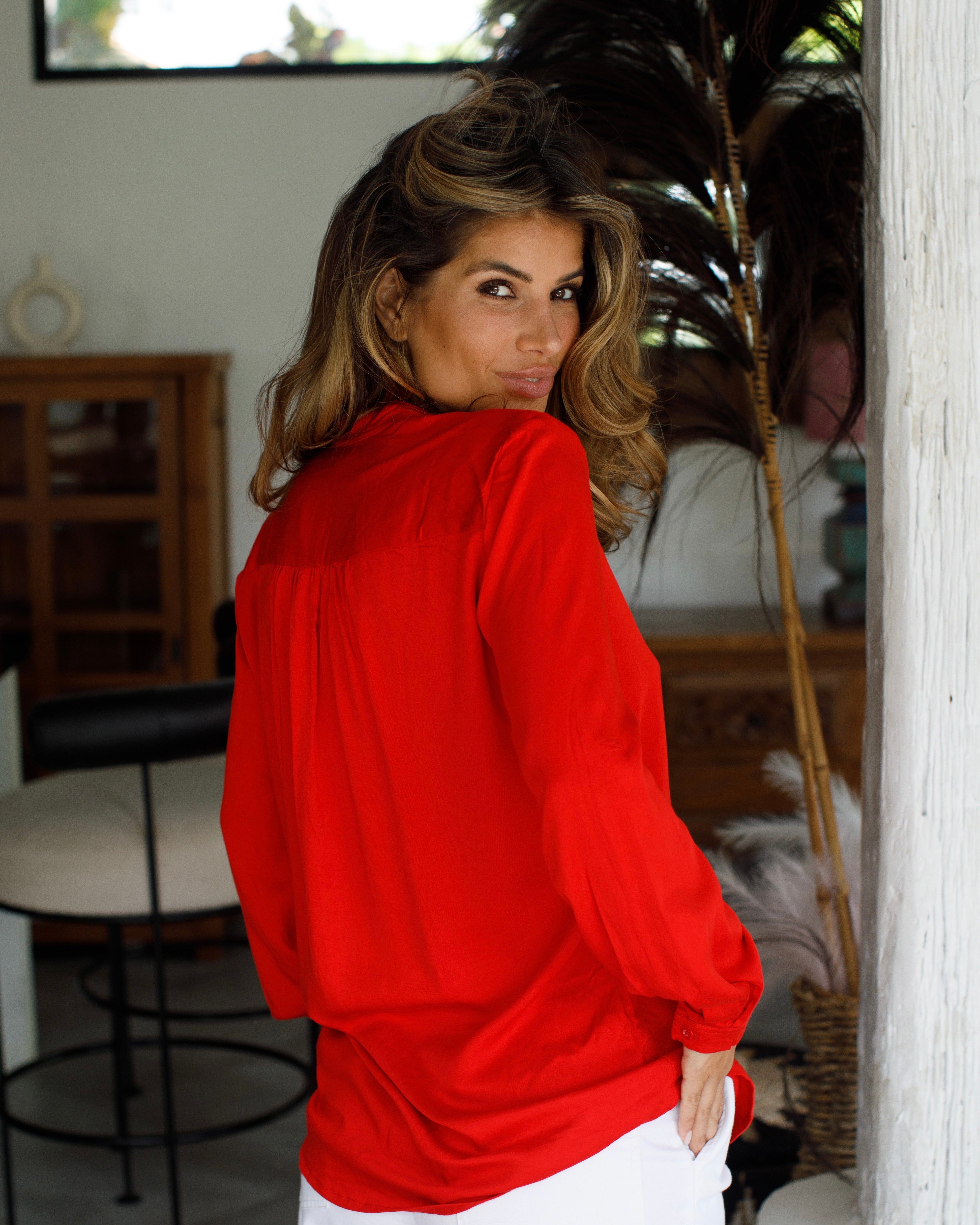 Eden Shirt - Red Bamboo