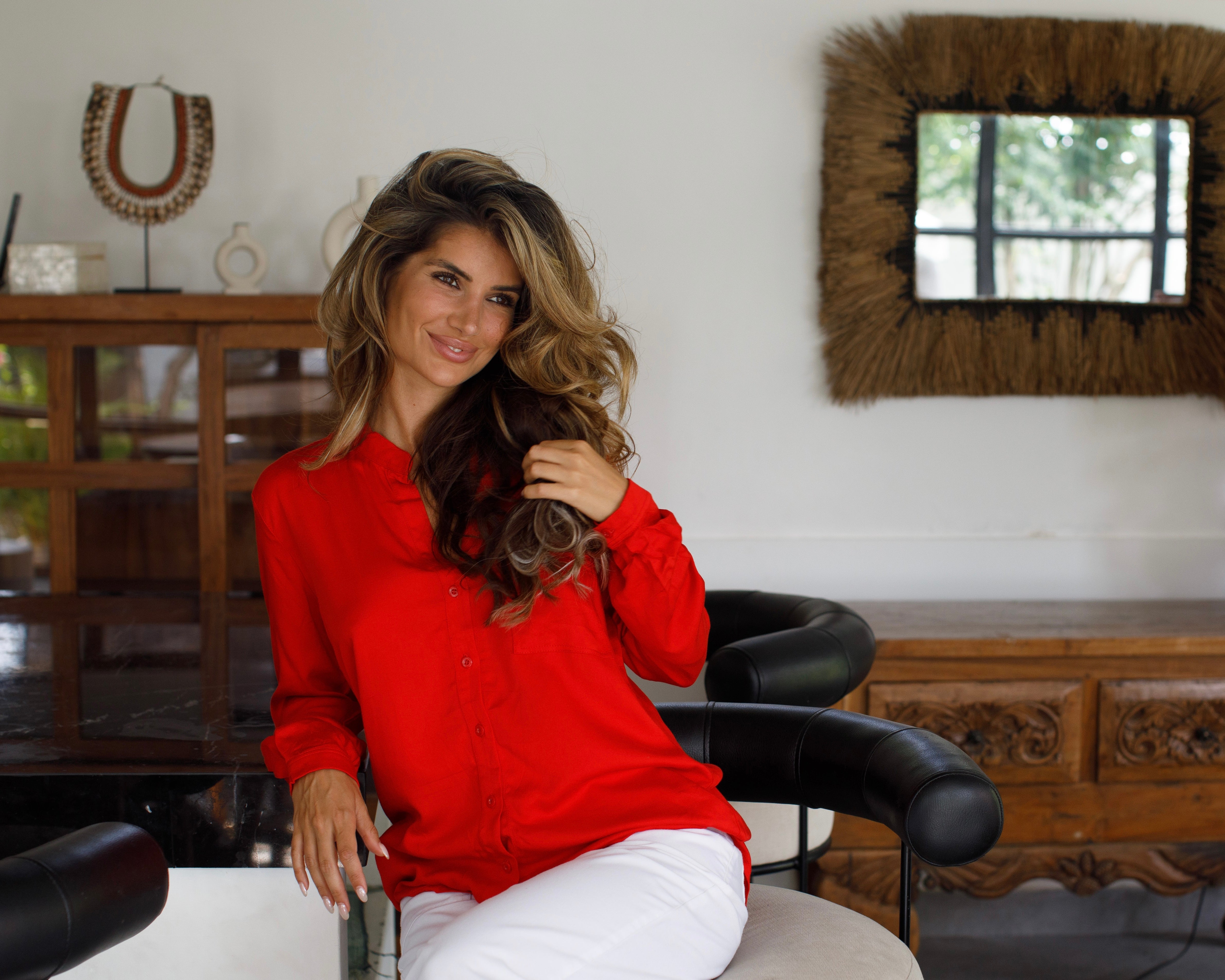 Eden Shirt - Red Bamboo