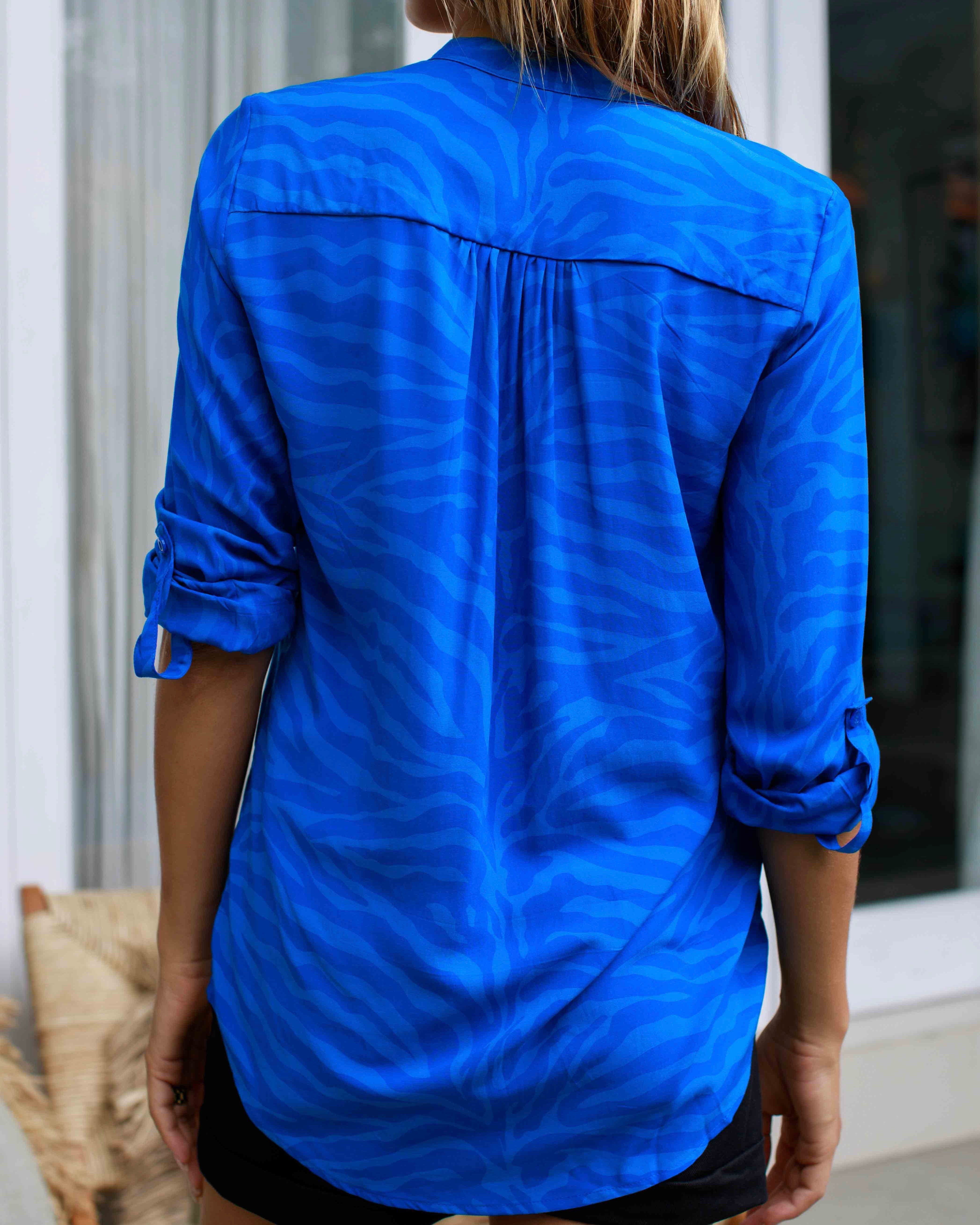 Eden Shirt - Swedish Blue Zebra