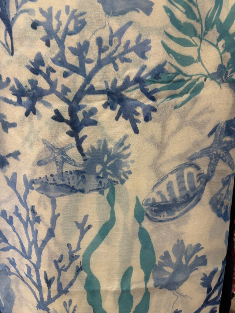 Aqua & Blue Oceana Tassel Scarf
