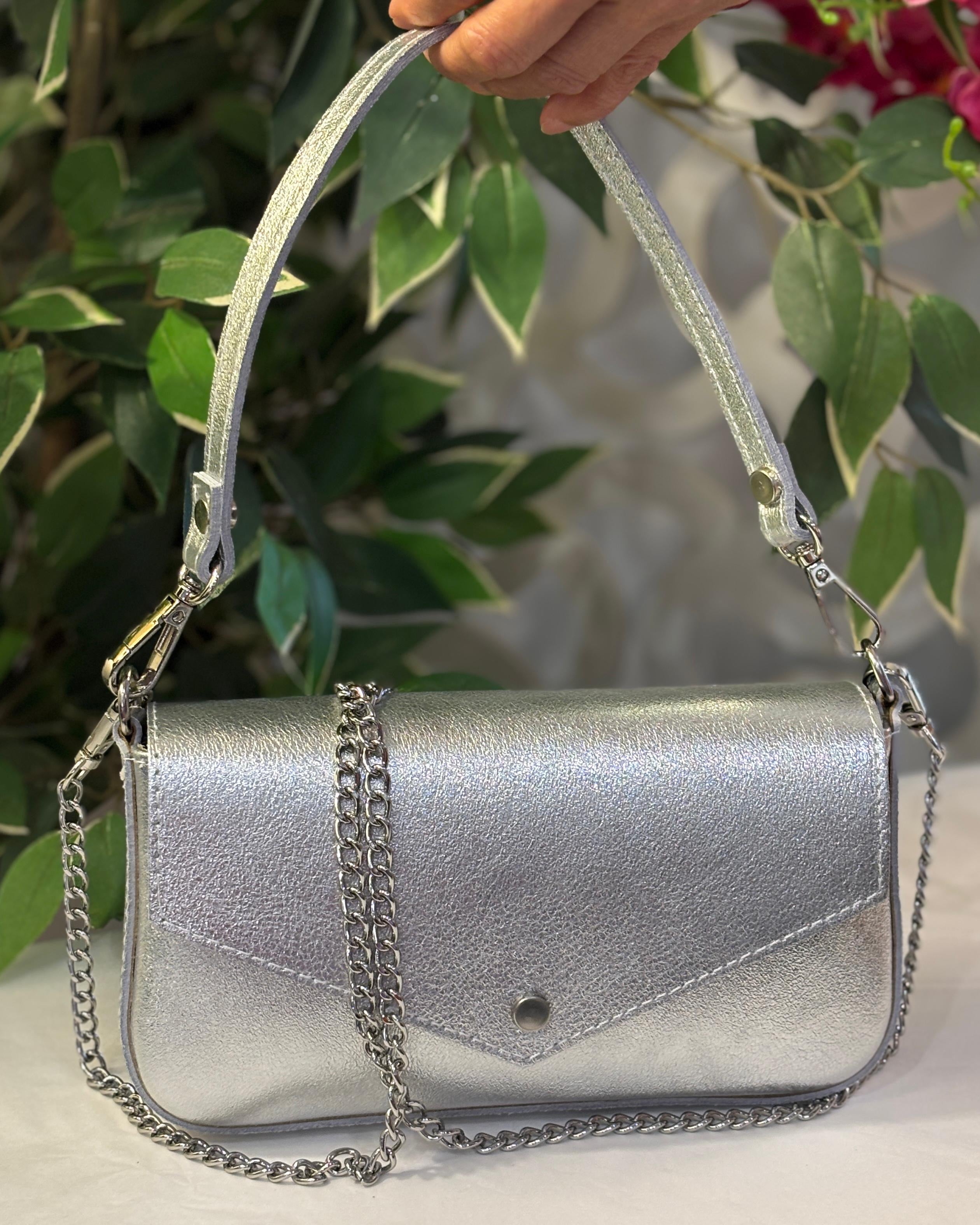 Ferrara Envelope Bag - Silver