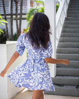 Freya Dress - Blue Chintz