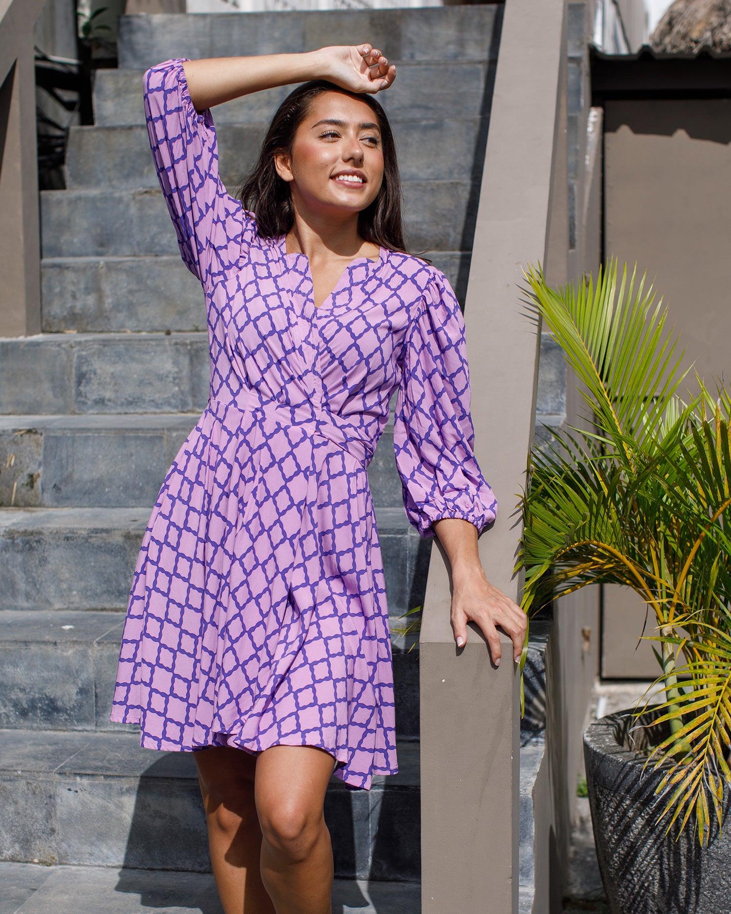 Freya Dress - Lavender/Liberty Blue Marquis