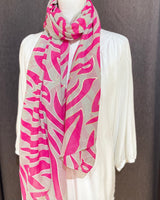 Fuchsia Zebra Scarf