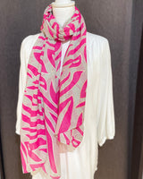 Fuchsia Zebra Scarf