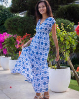 Gabriella Dress- Navy Dahlia