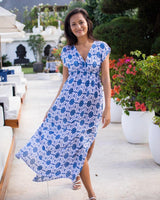 Gabriella Dress- Navy Dahlia