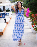 Gabriella Dress- Navy Dahlia